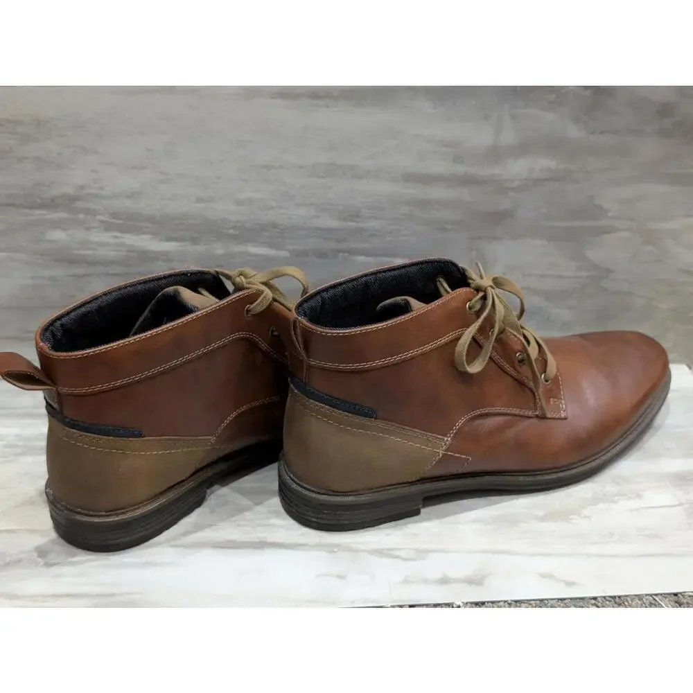 Sonoma Brown Faux Leather Men's Chukka Boots Sz 13